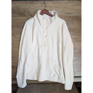 REI Co-op Sweatshirt Womens 2XL White Wallace Lake Fleece Natural Pullover NWT